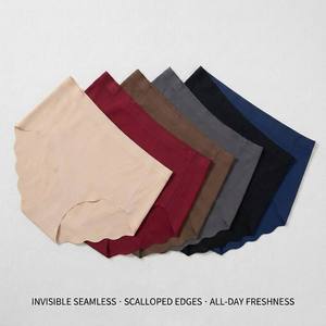 <span class=keywords><strong>Slip</strong></span> <span class=keywords><strong>Invisibili</strong></span> a Vita Media Senza Cuciture in Maglia Solida per Uso Quotidiano Femminile, Vendita all'Ingrosso Personalizzata - Product Image 1