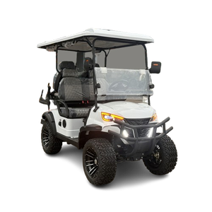 Carrito de Golf Eléctrico de 4 Plazas para Caza, Buggy de Alta Velocidad de 60V con Techo de Plástico, Asientos Convertibles para Equipaje - Product Image 1