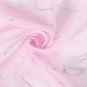 Romantico <span class=keywords><strong>rosa</strong></span> metallic silver stampato commercio all'ingrosso di <span class=keywords><strong>tende</strong></span> <span class=keywords><strong>trasparenti</strong></span> per soggiorno - Product Image 5