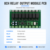 Module de sortie relais 8 canaux - Fabricant de circuits imprimés - Carte multicouche haute fréquence - Service de fabrication de circuits imprimés personnalisés (PCBA) avec contrôle d'impédance ENIG