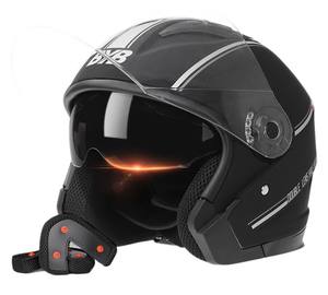 Casque de <span class=keywords><strong>moto</strong></span> certifié ECE - Casque de vélo électrique à double visière pour adultes, toutes saisons - Product Image 4
