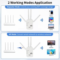 Extenseur de signal WiFi 300 Mbps, amplificateur de signal double bande pour la maison, répéteur WiFi, couverture jusqu'à 65 appareils