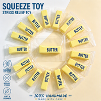 Jouet sensoriel populaire en silicone souple, design beurre, à remontée lente, pour la décompression et le soulagement de l'anxiété et du stress, commande en gros