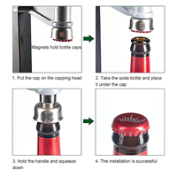 Capsuleuse Manuelle pour Bouteilles, Scelleuse de Capsules pour Bière, Cola, Boissons, Scellage de Bouteilles en Verre, Embouteilleuse de Sodas et Bières