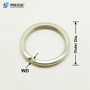 EWANG Factory Wholesale Silver <b>Key</b> Holder Iron Flat <b>Split</b> <b>Key</b> <b>Ring</b> - Product Image 3