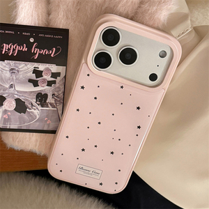 Coque de téléphone en résine liquide, motif étoile noire, style coréen doux, pour iPhone 13 15 16 17 Pro Max - Product Image 2