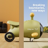 Trottinette Avion pour Enfants à 4 Roues, Voiture à Bascule pour Bébés de 1 à 3 Ans, Véhicule Porteur à Pousser au Pied, Vente Chaude