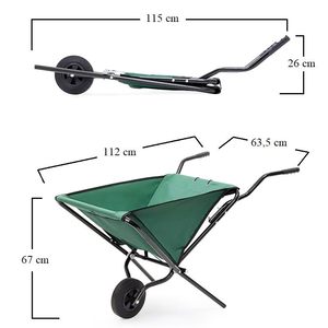 Carretilla de Jardín de Tela con Capacidad de 70 Litros y 45 kg, Resistente para Uso en Exteriores - Product Image 2