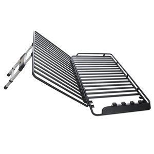 Porte-bagages de toit de voiture universel, portable, multifonction, pliable, en aluminium + plastique, 100 kg, avec marchepied - Product Image 1