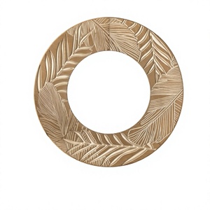 Espejo Redondo de Pared de Madera Tallada Vintage para Decoración de Casa de Campo - Product Image 4