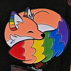 เข็มกลัดโลหะเคลือบรูปสุนัขจิ้งจอกนอนหลับน่ารักลายการ์ตูนสัตว์อะนิเมะ LGBT อุปกรณ์ตกแต่งเสื้อผ้างานฝีมือโลหะสำหรับหมวก - Product Image 5