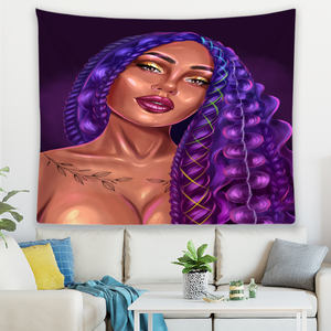 <span class=keywords><strong>Tapisserie</strong></span> murale africaine Super Girl Art féminin Chambre à coucher Salon Dortoir - Product Image 6
