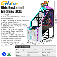 Machine de basket-ball LED à monnayeur, simulateur de basket-ball d'arcade, produit phare des centres commerciaux
