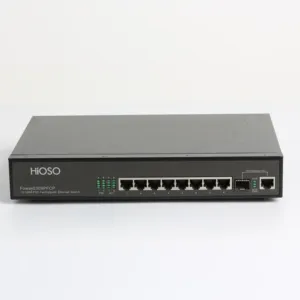 Foway2309PFCP 8 Ports 10/100M PoE/PSE 1 Combo-Sicherheit Eingebauter Akku Industrielle PoE DC48V 150W Ethernet-Switches