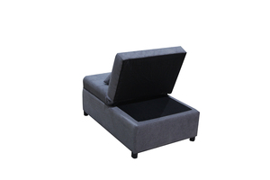 热销敞篷家具卧铺拉床沙发客厅天鹅绒灰色沙发一体 - Product Image 3
