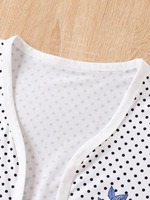 Robe d'automne pour filles, style commerce extérieur, ensemble deux pièces pour enfants, robe blanche à manches longues et gilet, imprimé pois mignon