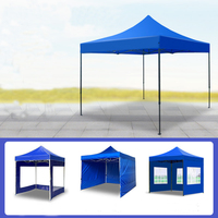 Tentes extensibles de haute qualité pour événements, stand de nourriture, tente pour moto, couleur bleue, bâche de camping en plein air avec tente à quatre pieds