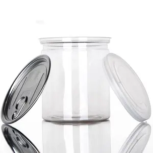 Vente en gros qualité alimentaire chine Pop Top facile à ouvrir PET boîte alimentaire en plastique emballage 8 Oz pots en plastique avec couvercles