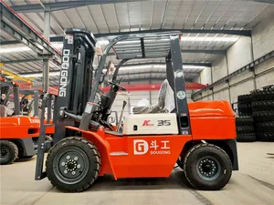 Rekabetçi iyi elektrikli dizel motor kamyon 3.5 ton fiyat dört tekerlekli sürücü tüm arazi tipi forklift yüksek kalite ile