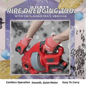 Machine de dragage de canalisations portative professionnelle, outil de nettoyage des égouts et des toilettes, outil portable pour la maison, moteur sans balais 16V, batterie - Product Image 2