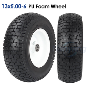 ยางรถตัดหญ้าแบบไม่ต้องเติมลม ขนาด 13x5.00-6 ยางโฟม PU แบบตัน ดุมกลางขนาด 3 นิ้ว ลูกปืน 3/4 5/8  ยางรถแทรกเตอร์ที่เหมาะกับพื้นหญ้า - Product Image 1