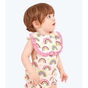 Baberos personalizados para bebé, paquete de 3, de fibra de bambú, estampados, ajustables, para la dentición y alimentación de bebés niñas - Product Image 6