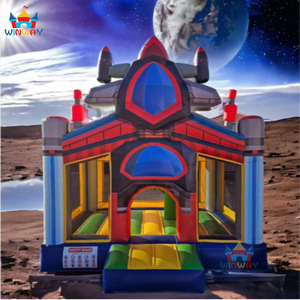 Castillo Inflable Comercial de PVC para Exteriores, Diseño de Nave Espacial Alienígena, Fácil de Instalar, 13x13x15 pies - Product Image 4