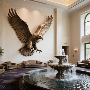 Décoration <span class=keywords><strong>murale</strong></span> publique intérieure d'hôtel moderne personnalisée Grande <span class=keywords><strong>sculpture</strong></span> <span class=keywords><strong>murale</strong></span> d'oiseau animal coulé en laiton en métal <span class=keywords><strong>Sculpture</strong></span> <span class=keywords><strong>murale</strong></span> d'aigle en bronze géant - Product Image 2