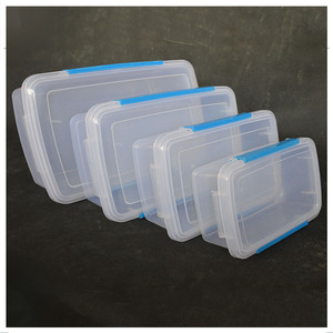 Manufacturer sells transparent rectangular plastic food storage <b>containers</b> for restaurants, homes, and hotels. Wholesale - Product Image 4