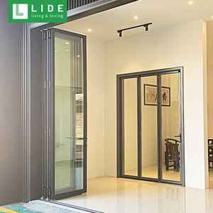 Складная Дверь для ресторана, двойные складные двери, складные двери из стекла и алюминия - Product Image 4