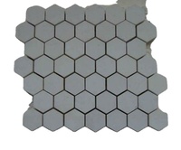 Tuile de revêtement en céramique d'alumine hexagonale résistante à l'usure à 92%, tablette hexagonale