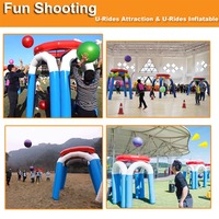 Cerceau de basket-ball gonflable amusant de l'usine de la Chine jeu de lancer géant enfants adultes PVC modèle ventilateur accessoire prix d'usine populaires