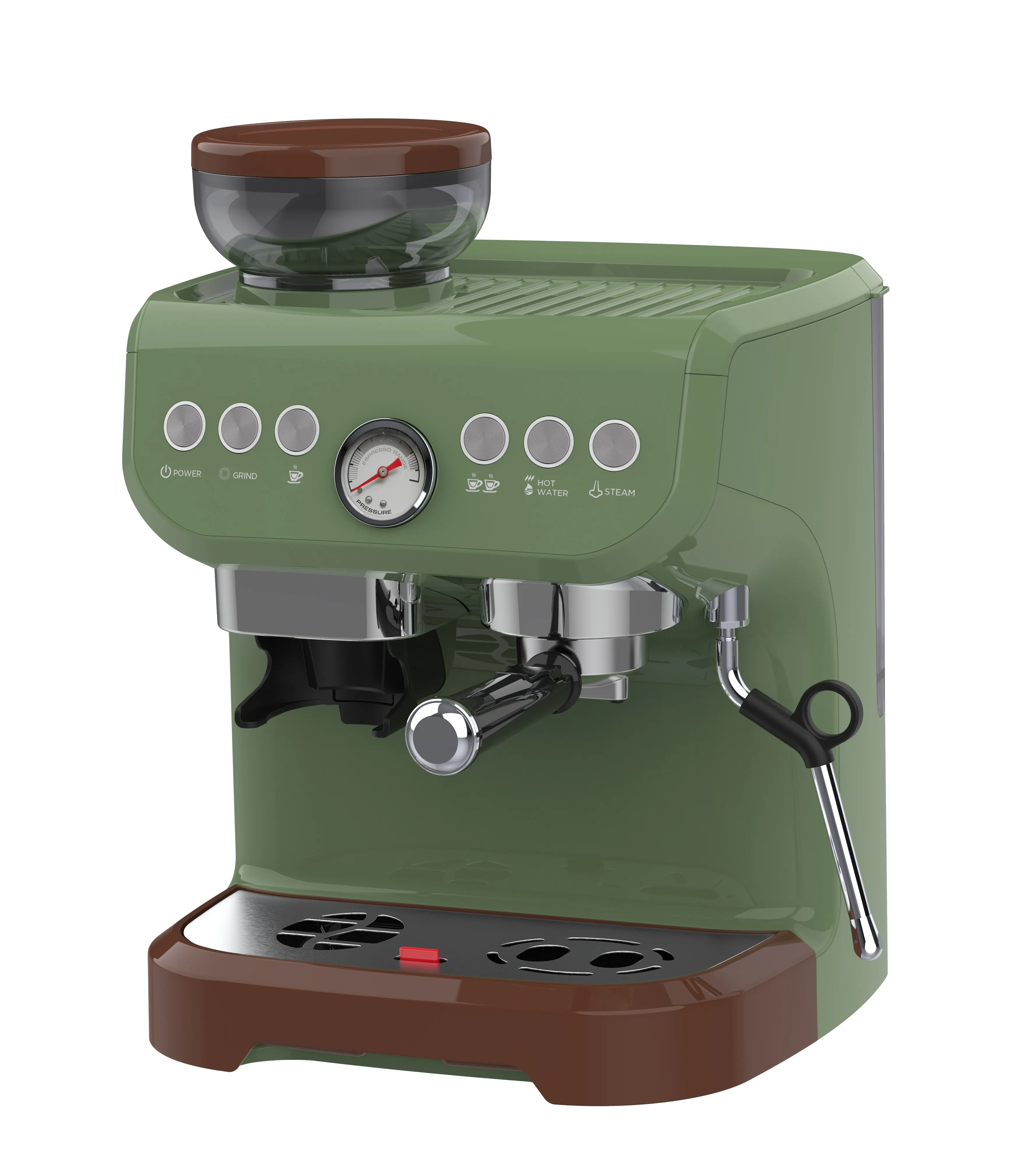 İtalya Espresso ev kahve makinesi Cafe ticari 3 In 1 19 Bar Espresso kahve makineleri değirmeni ile