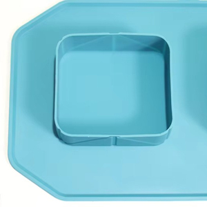 Hot selling wholesale pet travel <b>silicone</b> dog bowl outdoor folding double bowl portable non-slip bowl <b>mat</b> - Product Image 6