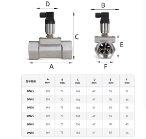 3 inch DN80 thép không gỉ nước tuabin lưu lượng kế xung 4-20mA tín hiệu chủ đề kết nối cho rượu DIESEL nhiên liệu khí dầu không khí - Product Image 4