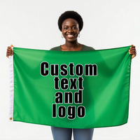 Drapeau personnalisé en gros 3x5FT, drapeau national de la République Démocratique, imprimé numériquement, double face, pour usage extérieur, 100% polyester