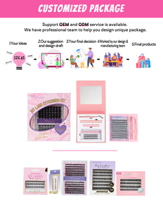 Kit di Extension Ciglia Fai-da-Te con Etichetta Privata, Ciglia Naturali Lunghe Coreane in PBT Seta 0.07MM, Fascia Superfine, Kit di Extension Ciglia a Ciuffi Pre-Tagliate - Product Image 6