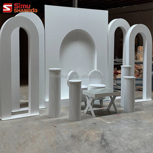 Arche de toile de fond en acrylique blanc personnalisée, durable, pour la décoration de scène de mariage, événements intérieurs et extérieurs - Product Image 3