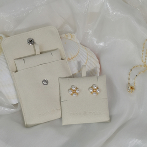 PERFECTUSM - Bolsa de Embalaje de Terciopelo con Logotipo Personalizado, Bolsa de Joyería Cuadrada con Botón de Microfibra, 8x8cm, Portátil - Product Image 3