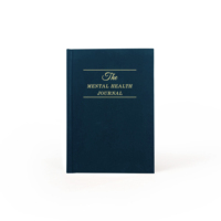 Journal de santé mentale en tissu de lin avec impression personnalisée Planificateur de soins personnels Journal de réflexion à couverture rigide Cahier de gratitude inspirant