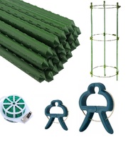 Tuteur de jardin en acier plastifié durable pour soutenir les plantes grimpantes et les cultures en arrière-cour