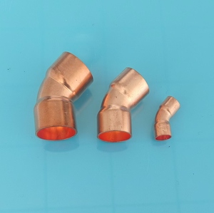 5/8 Inch <strong>Copper</strong> <strong>Pipe</strong> Fittings Elbow Smooth Surface 0.375in Height 1/4-4-1/4 Inch Pressure 32MPa Inner Diameter 0.375in Mounting