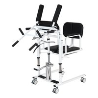 Silla de Transferencia Hidráulica para Pacientes con Mesa de Comedor Extraíble para Uso en Baño e Inodoro para Personas con Discapacidad Y