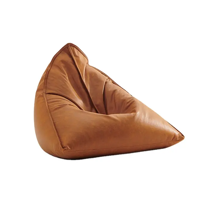 New Arrivals unfilled bean bag sofa chair for adults leather triangle gaming bean bag cover