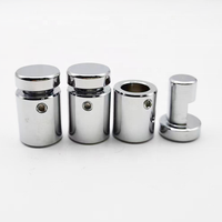 Aluminium Alloy Wall Standoff Mounts 16*19 Glass Holder with Chromed Plated Advertising Clip for Sign Displays Fasteners Product