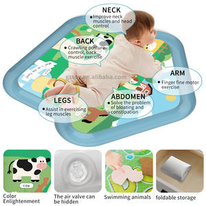 Jouets sensoriels en PVC pour tout-petits, motifs amusants sur le thème <span class=keywords><strong>de</strong></span> la <span class=keywords><strong>ferme</strong></span>, <span class=keywords><strong>tapis</strong></span> gonflable pour le temps passé sur le ventre, <span class=keywords><strong>tapis</strong></span> <span class=keywords><strong>de</strong></span> <span class=keywords><strong>jeu</strong></span> aquatique <span class=keywords><strong>de</strong></span> qualité supérieure pour bébés <span class=keywords><strong>de</strong></span> 3 à 24 mois - Product Image 2