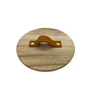 Logotipo personalizado Bonito Tapa de madera maciza para tapa de vidrio Tapa de vela