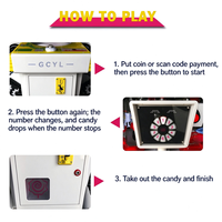 Distributeur automatique de capsules mécaniques rotatives pour jouets, en métal et plastique, pour bonbons et capsules pour enfants