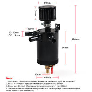กระป๋องระบายอากาศอลูมิเนียมอัลลอยด์แบบสามรูสำหรับการดัดแปลงรถยนต์ พร้อมวาล์วกรองอากาศ กำจัดก๊าซเสียและกู้คืนน้ำมัน - Product Image 5