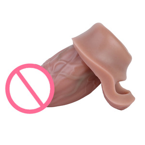 Opalray-agd Vibrateur réaliste en silicone liquide souple, résistant à <span class=keywords><strong>l</strong></span>'eau, à porter à la main, avec fonction de vessie de sperme et manchon pénien creux - Product Image 2